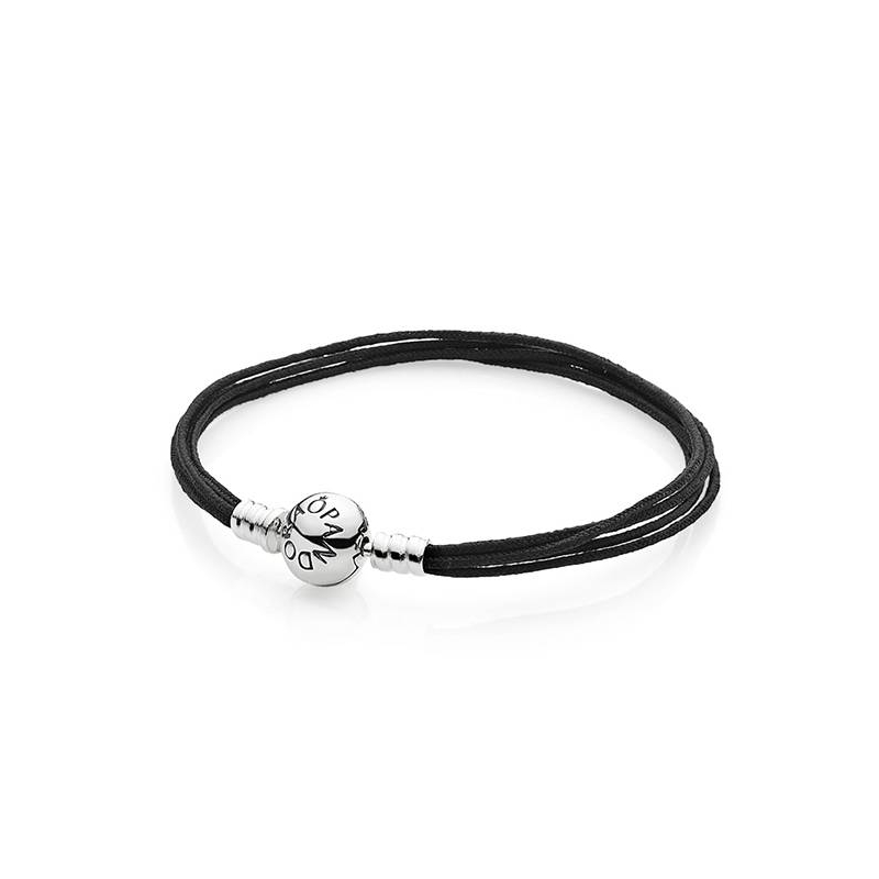 Pulsera Pandora algodón y plata 590715CBK