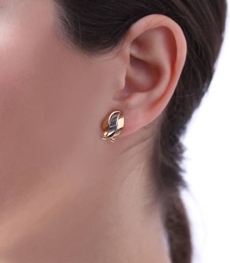 Pendientes Oro 18K Bicolor