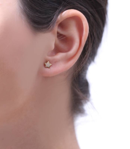 Pendientes Oro 18k y circonitas "Larisa"