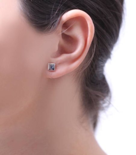 Pendientes Cuadrados y Circonita