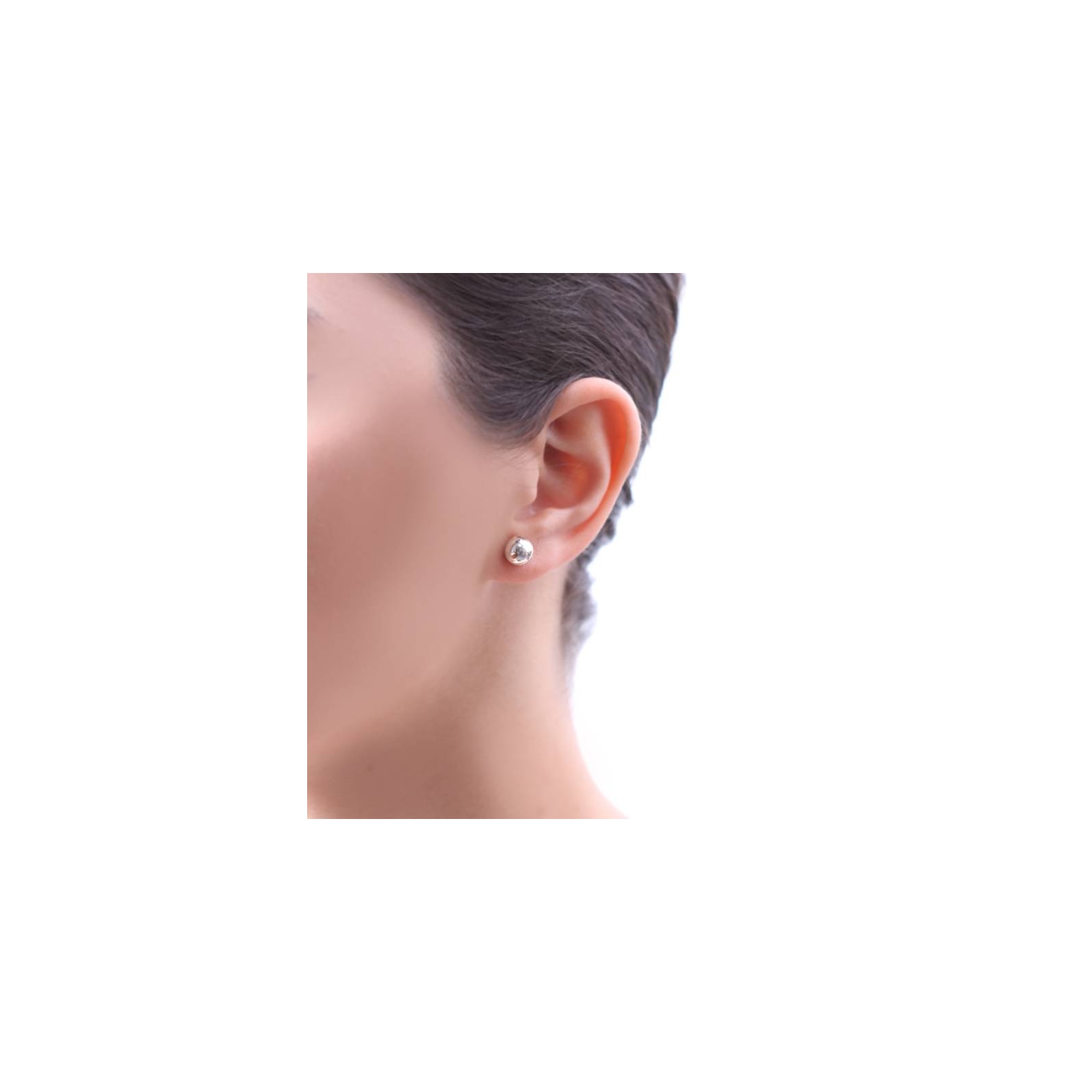 Aretes De Bola Plata Ley Pendientes De Bola Redonda De Plata De Ley 925 - Tamaños Grandes Y Pequeños - Para Mujer - Brillante Y Elegante Pendientes Perla Plata De Ley