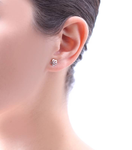 Pendientes plata y circonitas "Marga"
