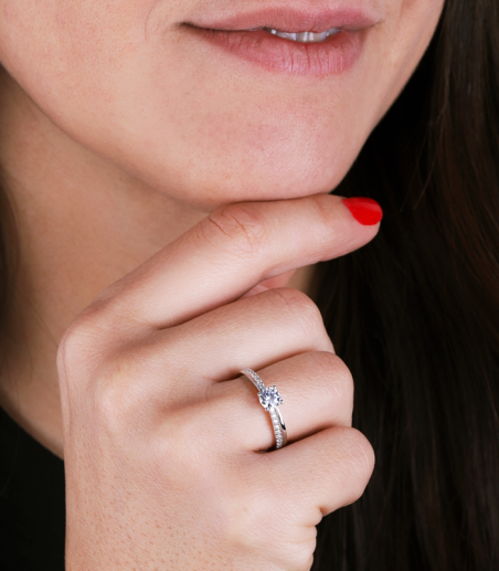 ANILLO "BALZOLA" ORO BLANCO 18K