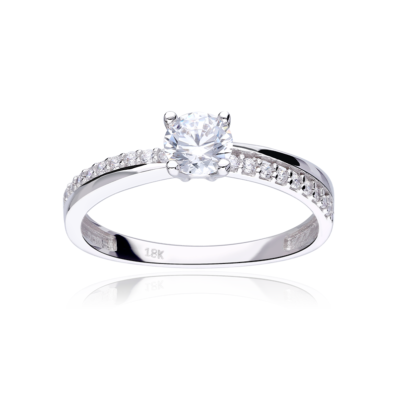 ANILLO "BALZOLA" ORO BLANCO 18K