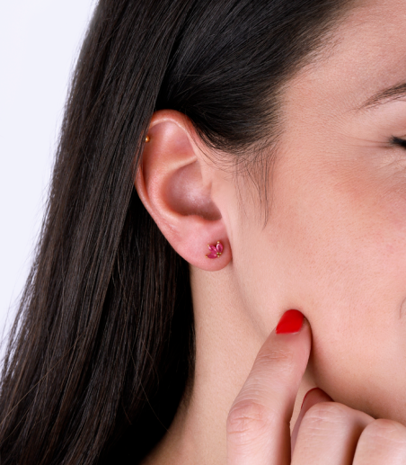 Pendientes Oro 18k Rubíes "D'Alba"