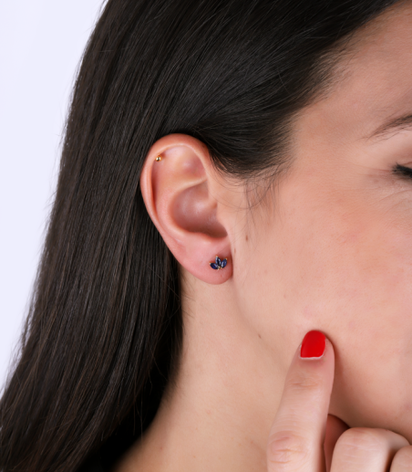 Pendientes Oro 18k Zafiros "D'Alba"