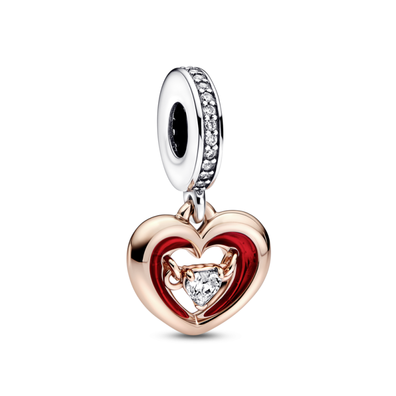 CHARM PANDORA CORAZÓN RADIANTE DOS TONOS 782450C01