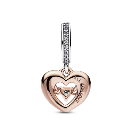 CHARM PANDORA CORAZÓN RADIANTE DOS TONOS 782450C01