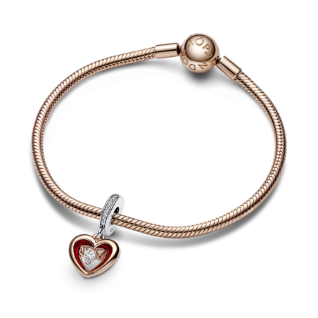 CHARM PANDORA CORAZÓN RADIANTE DOS TONOS 782450C01