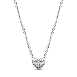 COLLAR PANDORA CORAZÓN RADIANTE & GEMA FLOTANTE 392494C01-45