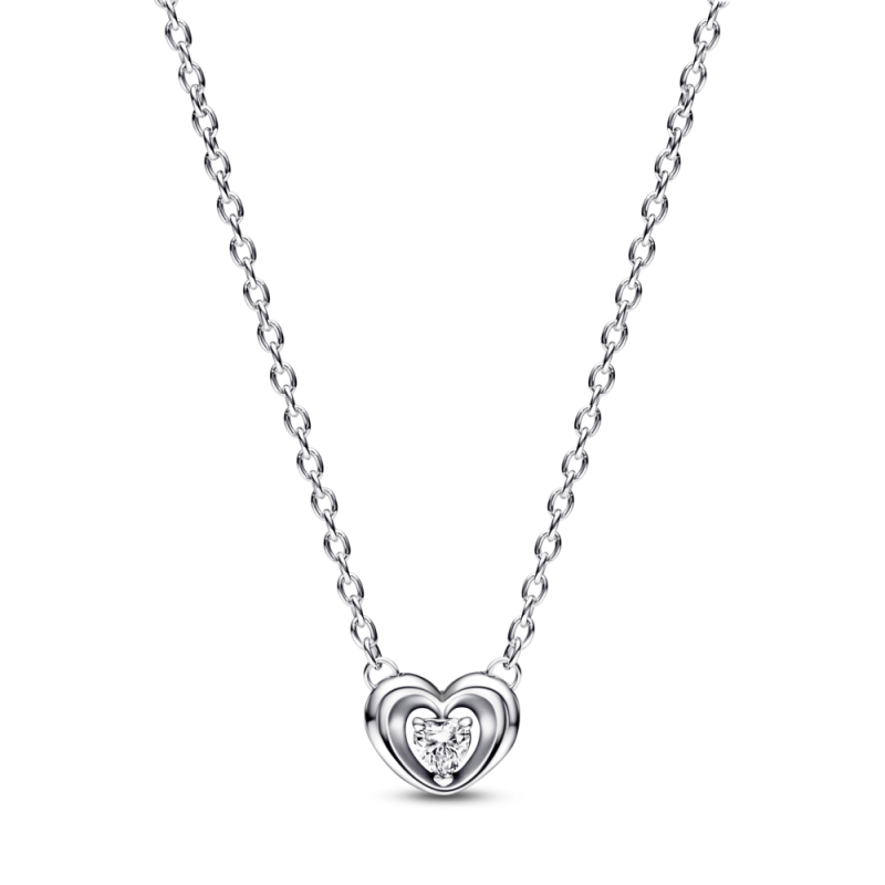 COLLAR PANDORA CORAZÓN RADIANTE & GEMA FLOTANTE 392494C01-45