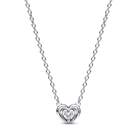 COLLAR PANDORA CORAZÓN RADIANTE & GEMA FLOTANTE 392494C01-45