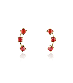 PENDIENTES "D'ASTI" ORO 18K Y RUBIES