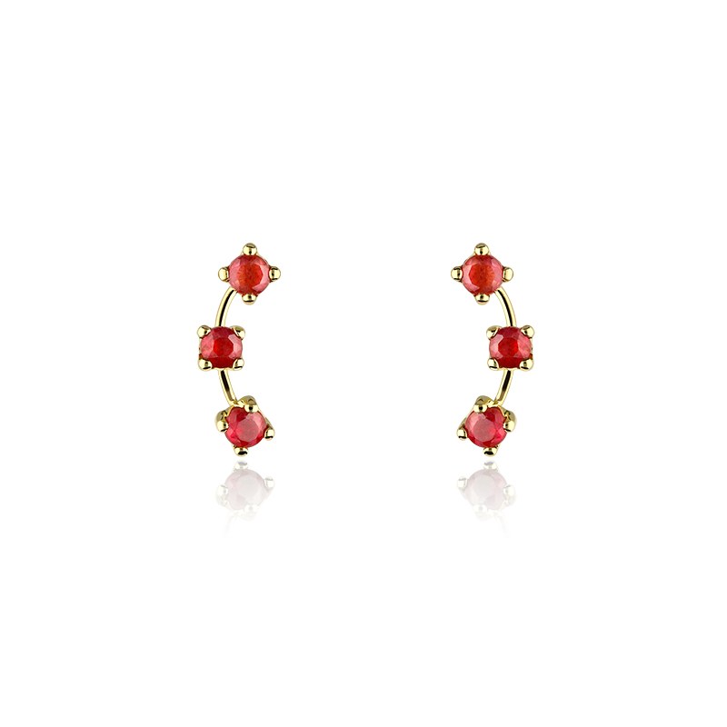 PENDIENTES "D'ASTI" ORO 18K Y RUBIES