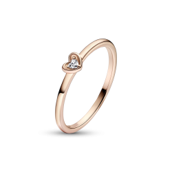 ANILLO PANDORA CORAZON RADIANTE BAÑO ORO ROSA 14K 182495C01