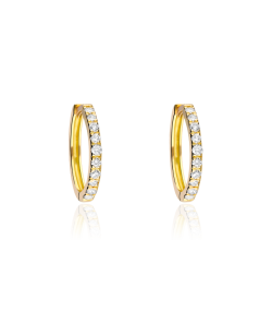 PENDIENTES ARO "BARGAGLI" ORO 18K Y DIAMANTES