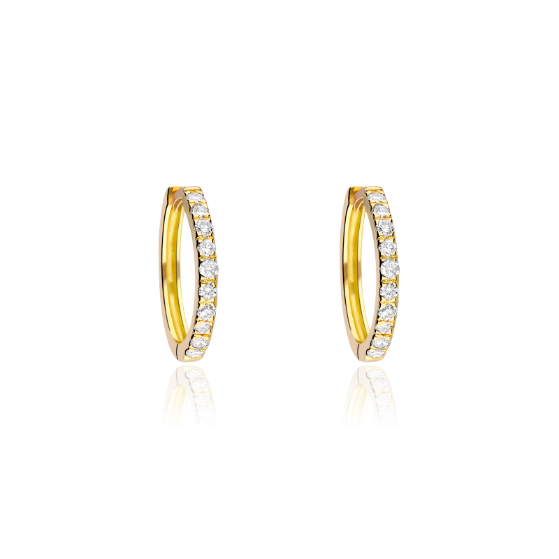 PENDIENTES ARO "BARGAGLI" ORO 18K Y DIAMANTES