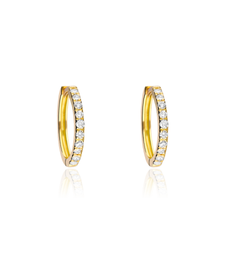 PENDIENTES ARO "BARGAGLI" ORO 18K Y DIAMANTES