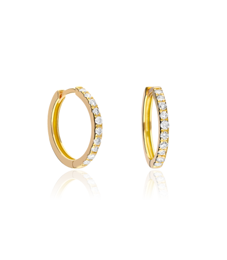 PENDIENTES ARO "BARGAGLI" ORO 18K Y DIAMANTES