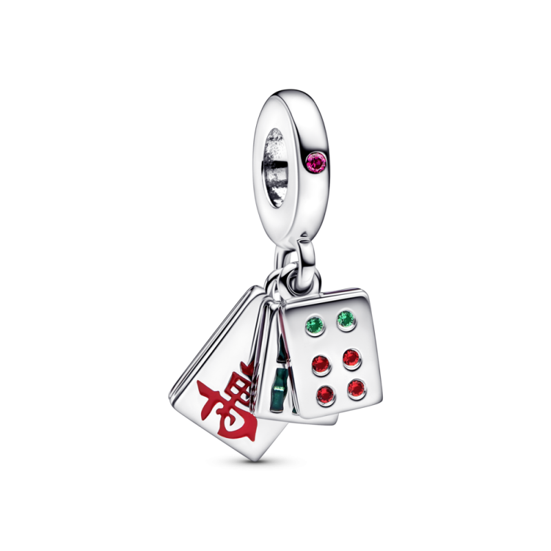 CHARM PANDORA COLGANTE TRIPLE PLATA DE LEY MAHJONG 792523C01