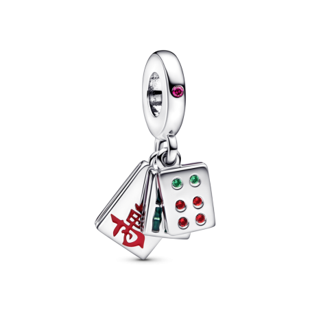 CHARM PANDORA COLGANTE TRIPLE PLATA DE LEY MAHJONG 792523C01