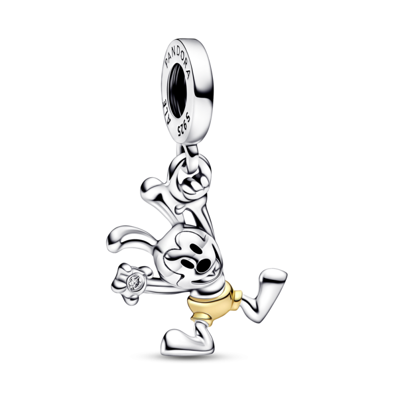 CHARM PANDORA PLATA Y ORO 14K 100 ANIVERSARIO OSWALD DISNEY 792519C01