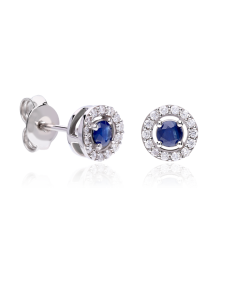 PENDIENTES "BARGHE" ZAFIROS Y DIAMANTES
