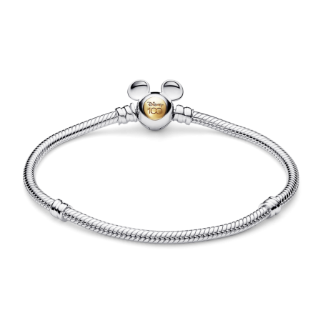 PULSERA PANDORA PLATA Y ORO 14K 100 ANIVERSARIO DISNEY 592514C00