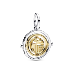 CHARM PANDORA COLGANTE PLATA CON BAÑO ORO 14K FÚ GIRATORIO 762536C00
