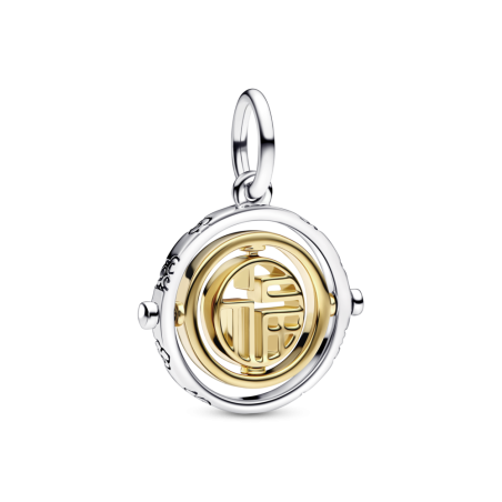 CHARM PANDORA COLGANTE PLATA CON BAÑO ORO 14K FÚ GIRATORIO 762536C00