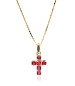 Gargantilla Oro 18k y rubíes "Wiara"