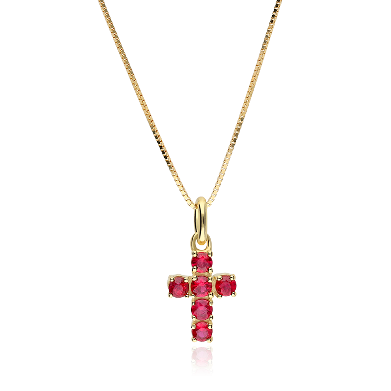 Gargantilla Oro 18k y rubíes "Wiara"