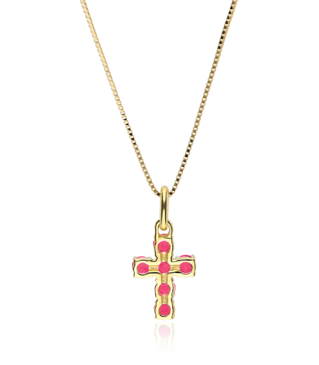 Gargantilla Oro 18k y rubíes "Wiara"