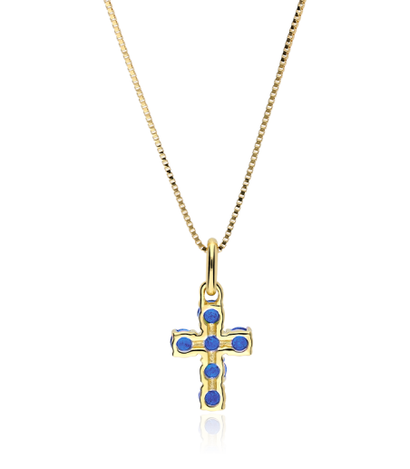 Gargantilla Oro 18k y zafiros "Wiara"