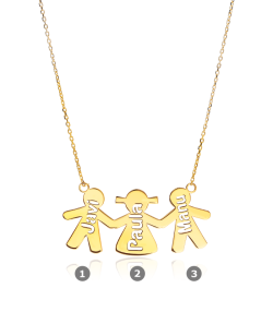 GARGANTILLA "NEWARK" 3 NIÑOS ORO 18K