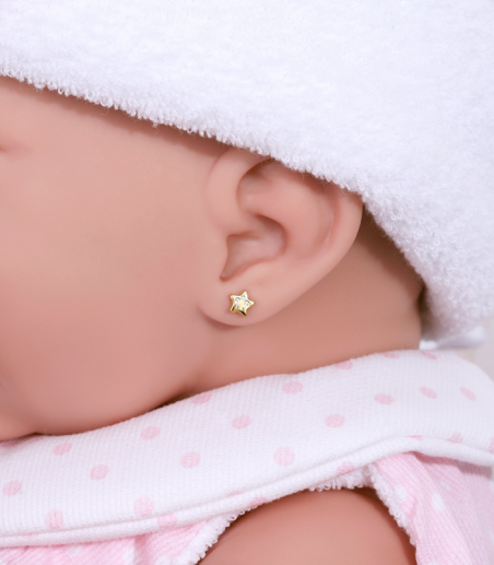 Pendientes Oro 18k y Circonitas estrellas "Marta"