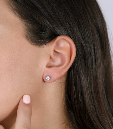 Pendientes Oro 18k y Diamantes 0.42cts "Bergantino"