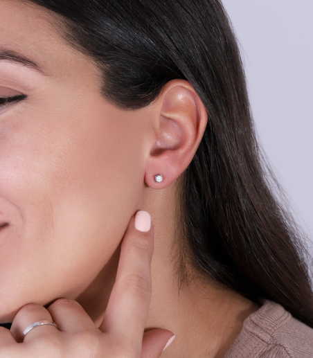 Pendientes Oro 18k y Diamantes 0.22cts "Bergantino"