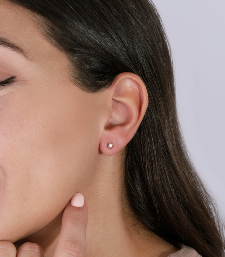 Pendientes Oro 18k y Diamantes 0.10cts "Bergantino"