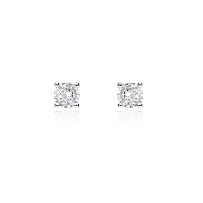 coleccion bergantino ___________(S) PENDIENTES O/BL DIAMANTE 0.09CTS 4GARRAS