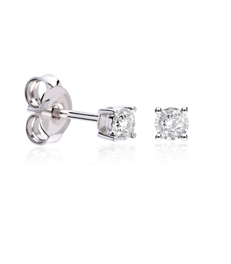 coleccion bergantino ___________(S) PENDIENTES O/BL DIAMANTE 0.09CTS 4GARRAS