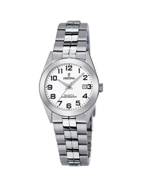 RELOJ FESTINA CLASSICS BLANCO CORREA DE ACERO MUJER F20438/1