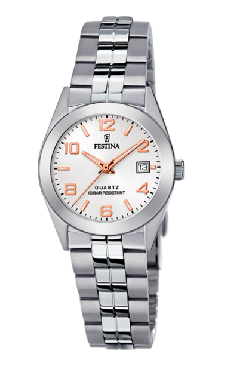 RELOJ FESTINA CLASSICS BLANCO CORREA DE ACERO MUJER F20438/4