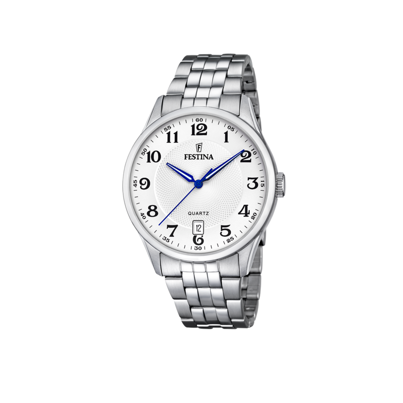 RELOJ FESTINA CLASSICS BLANCO CORREA DE ACERO HOMBRE F20425/1