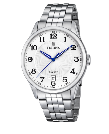 RELOJ FESTINA CLASSICS BLANCO CORREA DE ACERO HOMBRE F20425/1