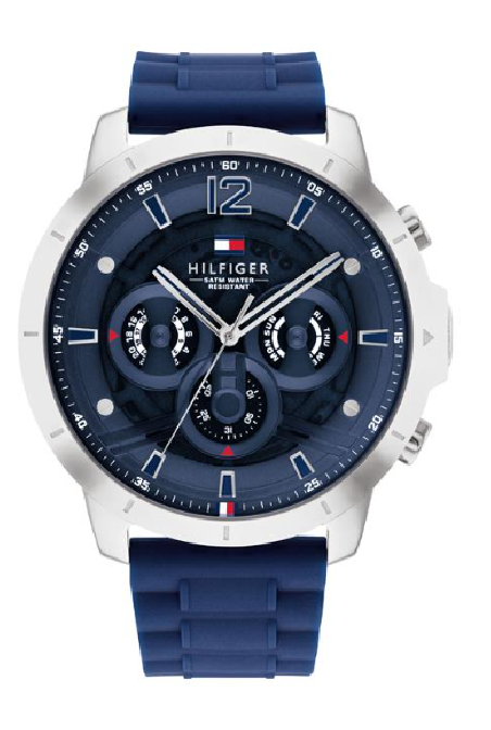 RELOJ TOMMY HILFIGER LUCA CORREA CAUCHO AZUL 1710489