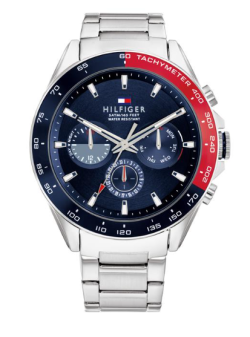 RELOJ TOMMY HILFIGER OWEN ACERO AZUL Y ROJO 1791968