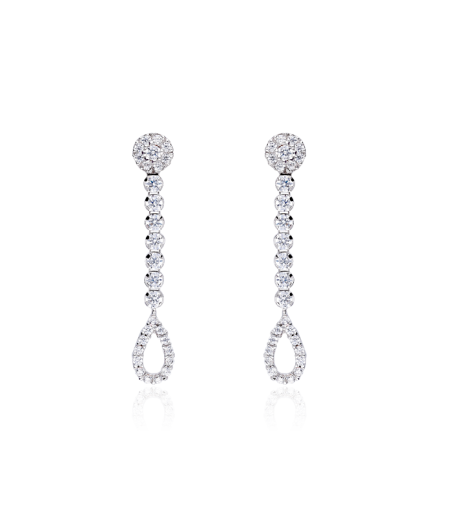 PENDIENTES "BAVENO" ORO BLANCO 18K