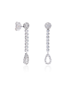 PENDIENTES  BAVENO  ORO BLANCO 18K