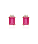 PENDIENTES "BIELLA" RUBIES Y DIAMANTES